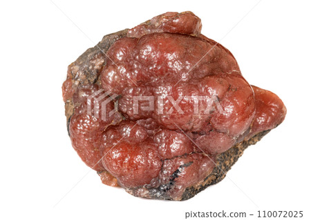 Macro stone cobalt calcite mineral on white background 110072025