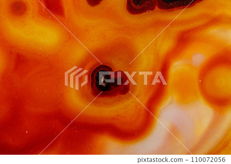 Macro stone Agate mineral on white background 110072056
