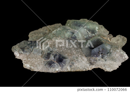macro mineral fluorite stone on black background 110072066