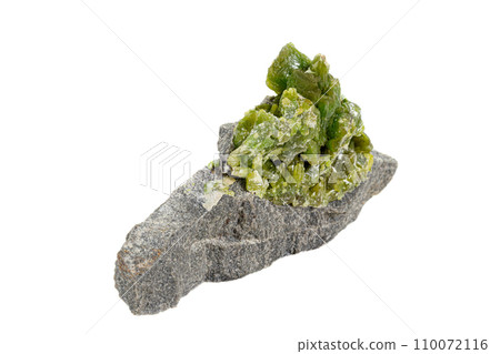 Macro stone Apatite mineral on white background 110072116
