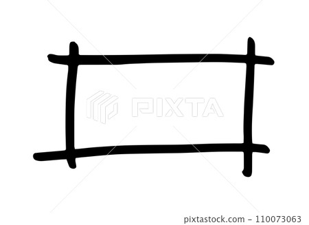 Enclosure frame hand-drawn with magic marker Enclosure frame hand-drawn with magic marker 110073063