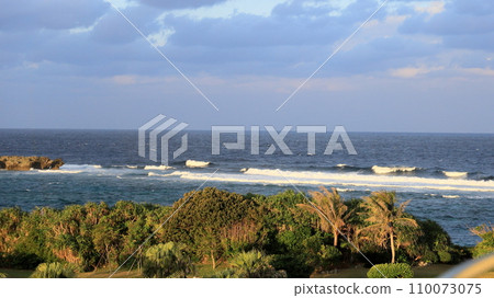 An island floating in the sea 110073075