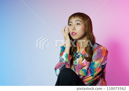 酷酷的女性美女肖像 酷酷的女性美女肖像 110073562