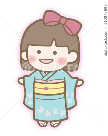 A woman in kimono shape 110073699
