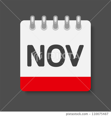 Vector template icon calendar, month November 110075487