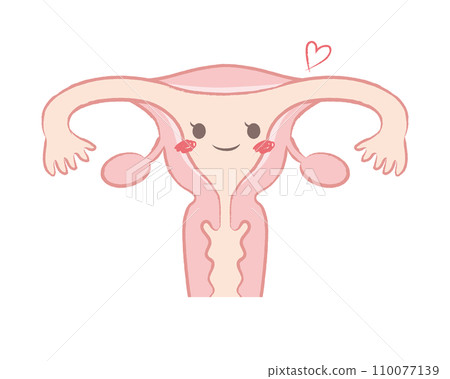Cute uterus character illustration Cute uterus character illustration 110077139