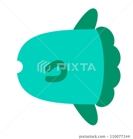 代表魚、翻車魚的顏色樣式圖示 110077144