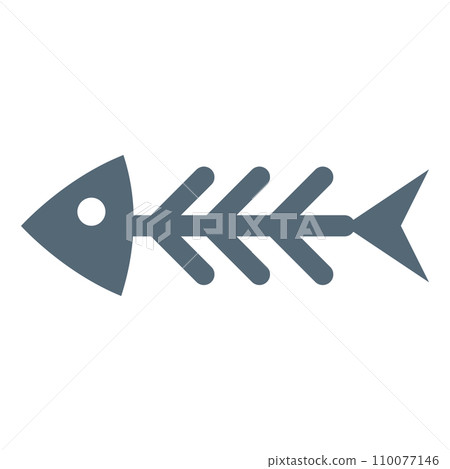 Color style icon representing fish, fish bones Color style icon representing fish, fish bones 110077146