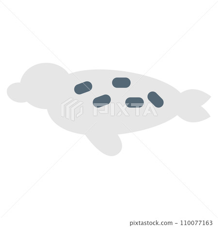 代表海洋生物、密封的顏色風格圖標 110077163