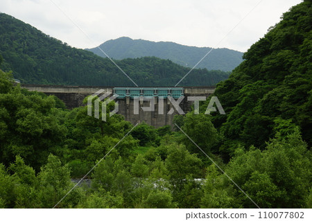 Washi Dam body viewed from downstream Washi Dam body viewed from downstream 110077802