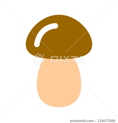 Color style icons representing mushrooms and shimeji mushrooms 110077889