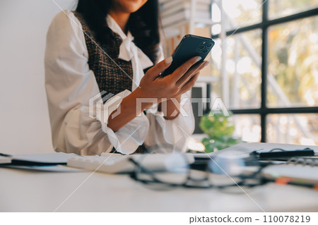 Co working conference, Business team meeting present, investor executive colleagues discussing new plan financial graph data on outdoors office table with laptop and tablet, Finance, accounting 110078219