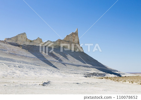 Beautiful Mangystau landscape, Kazakhstan. Ak Orpa pinnacles view, Bozzhira valley 110078652
