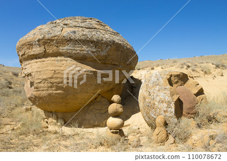 Valley of the spheres, Torysh, Mangystau region, Kazakhstan Valley of the spheres, Torysh, Mangystau region, Kazakhstan 110078672