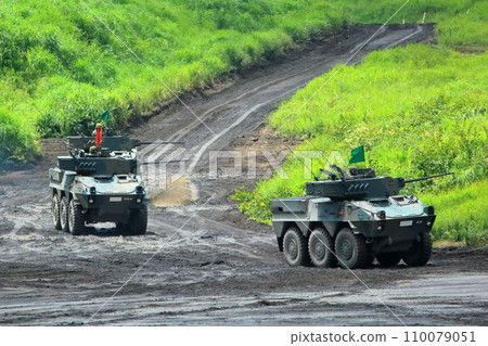 Self-Defense Forces exercise scene (Type 87 reconnaissance alert vehicle Fuji Firepower Exercise Shizuoka Prefecture) Self-Defense Forces exercise scene (Type 87 reconnaissance alert vehicle Fuji Firepower Exercise Shizuoka Prefecture) 110079051