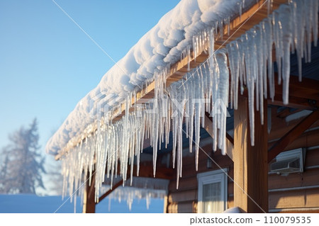 Icicles on the roof Icicles on the roof 110079535