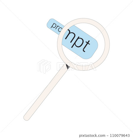 Prompt engineering. Visual and text neuron network. Vector illustration. Prompt engineering. Visual and text neuron network. Vector illustration. 110079643