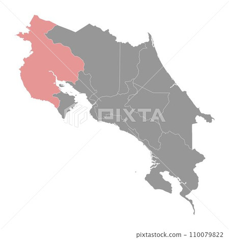 Guanacaste province map, administrative division of Costa Rica. Vector illustration. Guanacaste province map, administrative division of Costa Rica. Vector illustration. 110079822