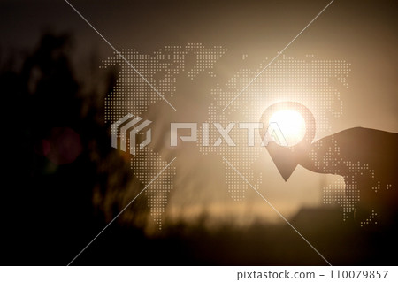 Concept of location in space. Concept of location in space. 110079857