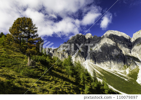 Mountain landscape of the Stubai Alps 110079897