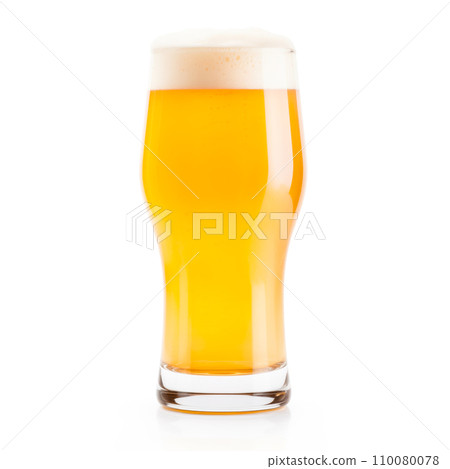 Beer in a tall glass on a white background. Mugs with drink like Ipa, Pale Ale, Pilsner, Porter or Stout Beer in a tall glass on a white background. Mugs with drink like Ipa, Pale Ale, Pilsner, Porter or Stout 110080078