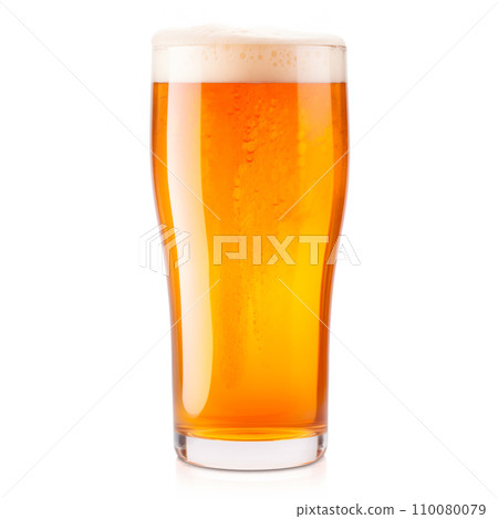 Beer in a tall glass on a white background. Mugs with drink like Ipa, Pale Ale, Pilsner, Porter or Stout Beer in a tall glass on a white background. Mugs with drink like Ipa, Pale Ale, Pilsner, Porter or Stout 110080079