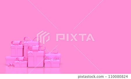 The pink gift box for Valentine's Day concept 3d rendering The pink gift box for Valentine's Day concept 3d rendering 110080824