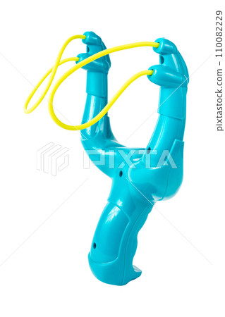 Toy slingshot isolated on white background. Toy slingshot isolated on white background. 110082229