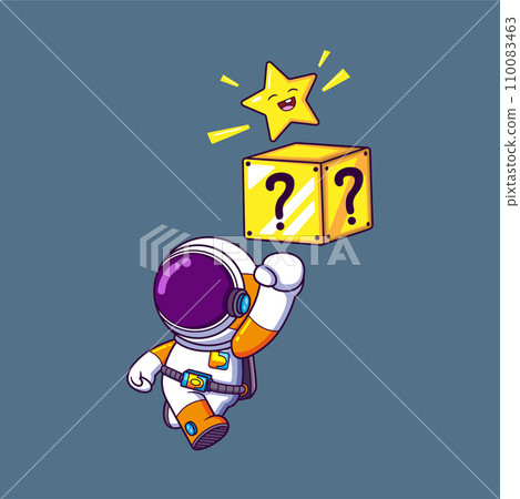 happy Astronaut playing classic game. Science Technology Icon Concept of illustration happy Astronaut playing classic game. Science Technology Icon Concept of illustration 110083463
