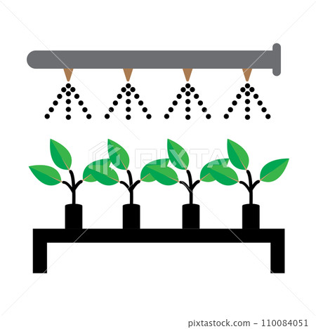 irrigation system or plant watering icon - Stock Illustration ...
