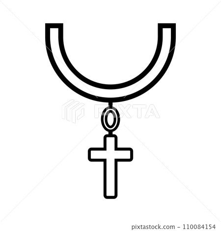 cross necklace icon 110084154