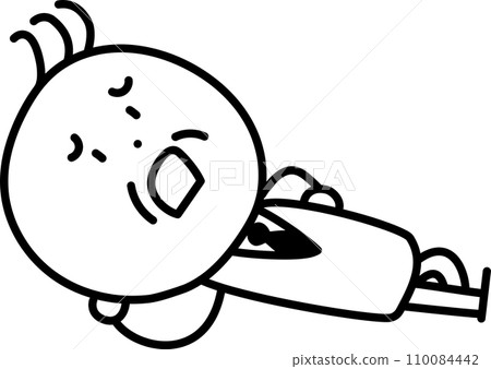 一名穿著西裝的老人一臉困擾地躺著 一名穿著西裝的老人一臉困擾地躺著 110084442