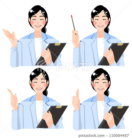 一組醫生微笑著解釋 一組醫生微笑著解釋 110084487