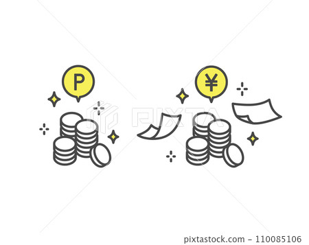 Money and Points - Stock Illustration [110085106] - PIXTA