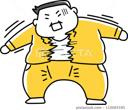 一個因為超重而衣服被撕破的男人 一個因為超重而衣服被撕破的男人 110085595