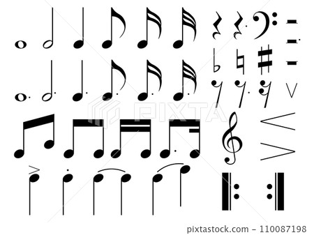 List of note types - Stock Illustration [110087198] - PIXTA