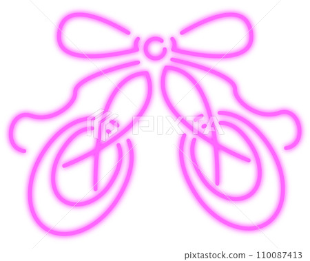 pink neon sign style ballet shoes pink neon sign style ballet shoes 110087413