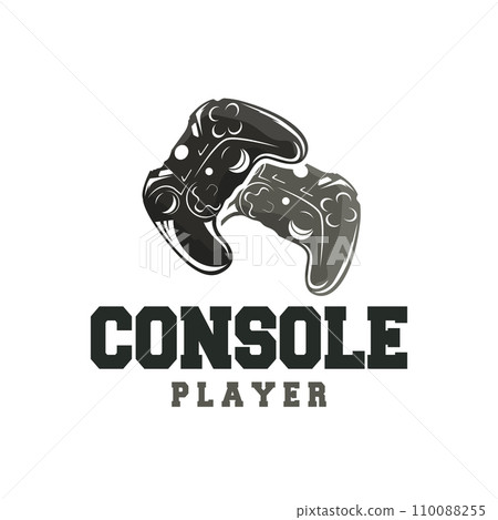 Game Console Logo, Gamer Design Gamepad Illustration Symbol Template 110088255