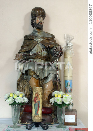 Saint Ladislaus, statue in the church of Ladislaus I of Hungary in Ladislav, Croatia Saint Ladislaus, statue in the church of Ladislaus I of Hungary in Ladislav, Croatia 110088867