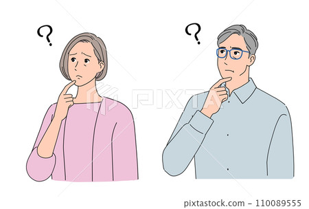 Senior couple having doubts 110089555