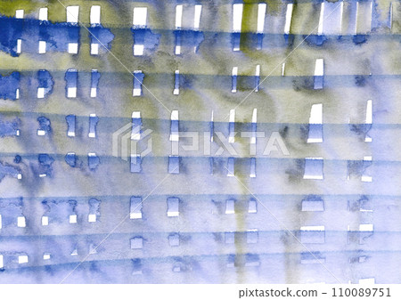 藍色和黃色格紋水彩紋理背景插畫素材 藍色和黃色格紋水彩紋理背景插畫素材 110089751