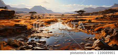 Deep Desert Rims is a stunning geological formation. They are essentially ephemeral streams that erode the desert landscape during infrequent periods of heavy rain. The patterns are often stunning. 110089901
