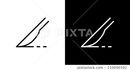Medical icon cutting skin with surgical scalpel Medical icon cutting skin with surgical scalpel 110090382