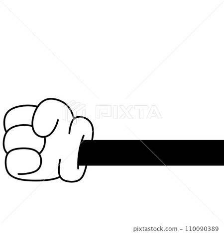cartoon hand in glove doodle retro groovy vintage comic style Cute illustration character body parts Gesture hand cartoon hand in glove doodle retro groovy vintage comic style Cute illustration character body parts Gesture hand 110090389