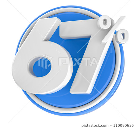 blue sale discount label 3d render  110090656