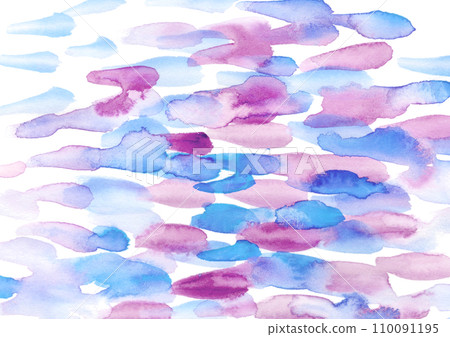 Purple and blue blurred watercolor texture background illustration material Purple and blue blurred watercolor texture background illustration material 110091195