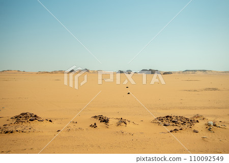 The beautiful scenery of the Nubian Desert in southern Egypt The beautiful scenery of the Nubian Desert in southern Egypt 110092549