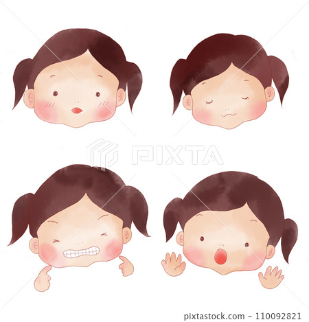 Girls with various expressions 110092821
