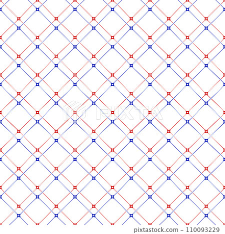 Seamless Geometric Vector Pattern With Dotted Rhombuses Seamless Geometric Vector Pattern With Dotted Rhombuses 110093229