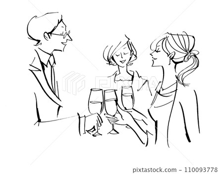 乾杯玻璃晚餐男士女士葡萄酒香檳享受派對適合 20 多歲、30 多歲、40 多歲 110093778